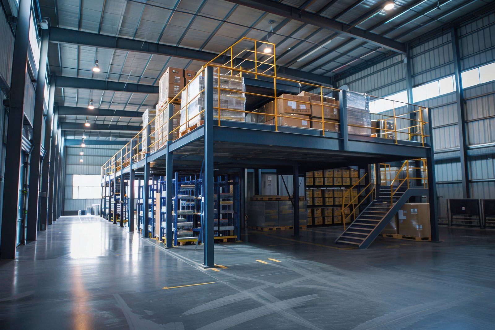 Mezzanine and storage options - farm building in Alberta