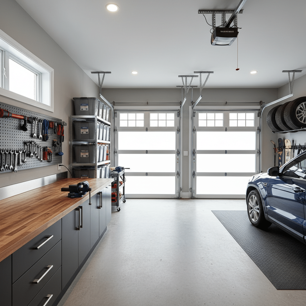 3. Interior wall - custom garage in Alberta