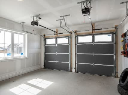 6. Windows and doors - custom garage in Alberta