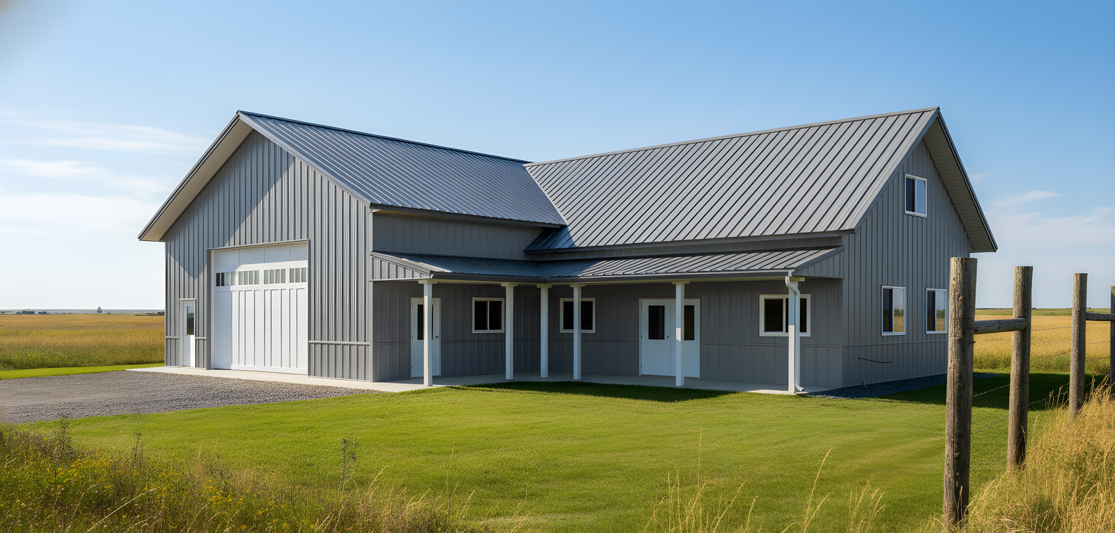 Shop with living quarters - post-frame shop in Alberta