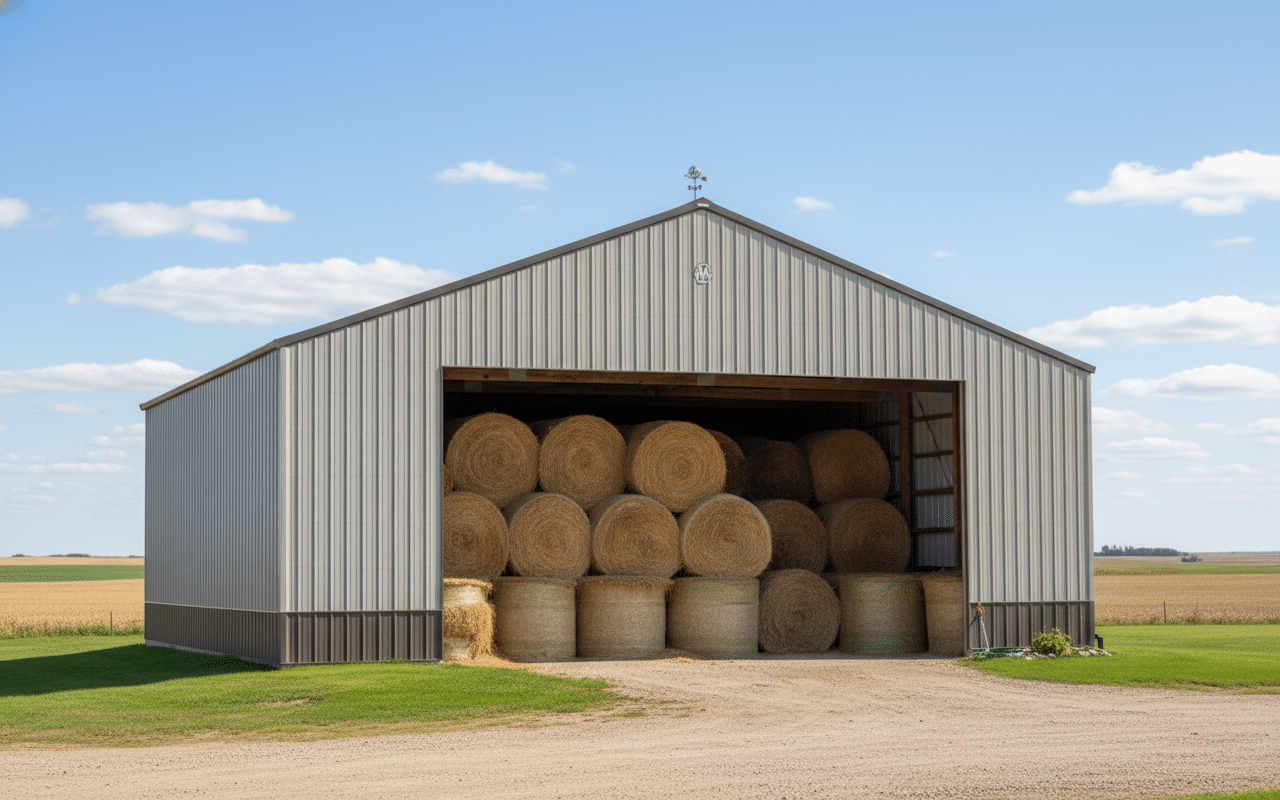 Hay and feed storage - farm building in Alberta