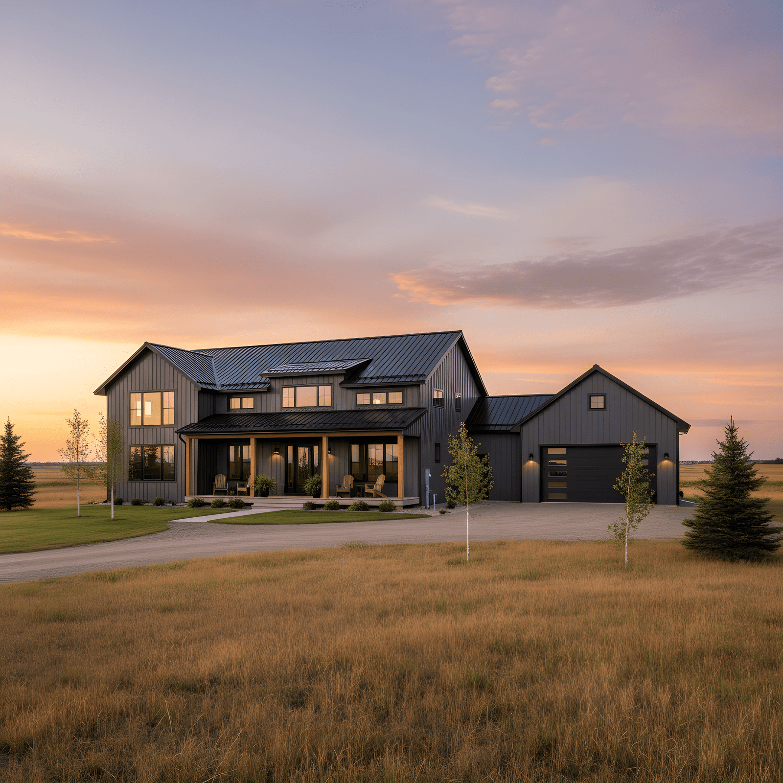 Custom Residential Build - residential post-frame building in Alberta